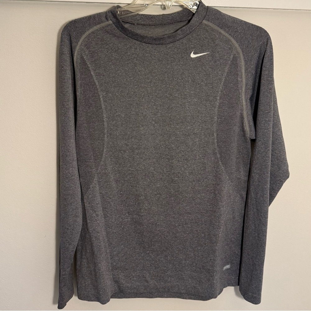 Nike Long-Sleeve Dri-FIT Athletic Tee - Dark Gray